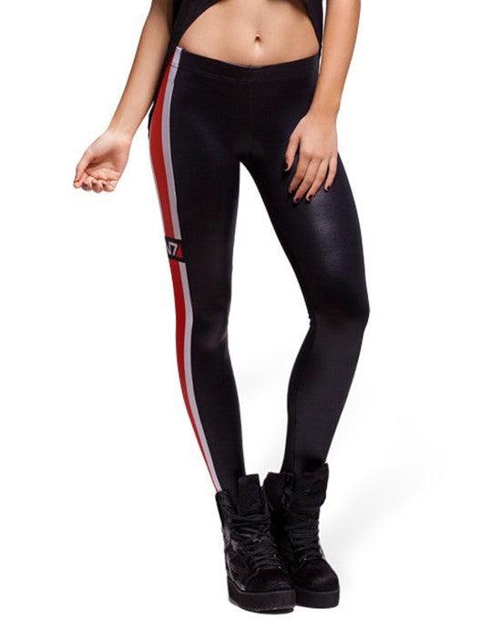 Women's Digital Printed Striped Skinny Leggings - Elite Essence Store