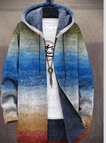 Digital Printing Plus Velvet Men's Coat - Elite Essence Store