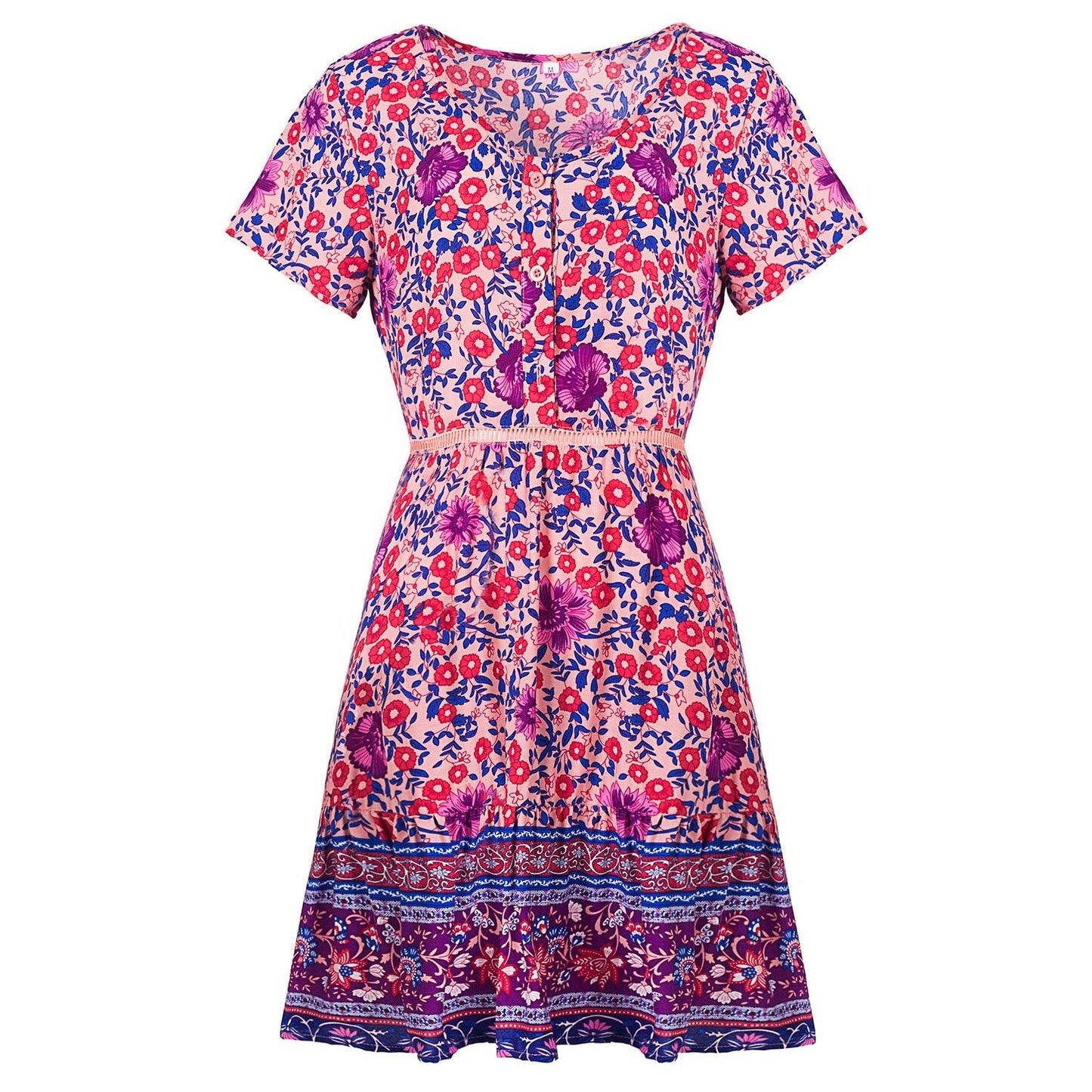 Women's Sexy Deep Print Beach Dress Summer - Elite Essence Store