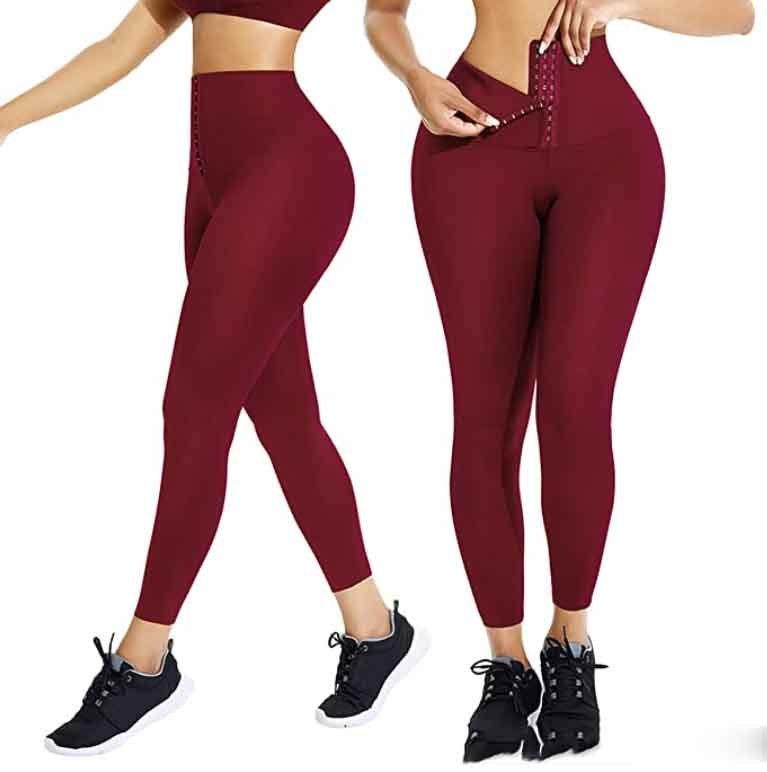 Fashion Ladies Simple Double Breasted Yoga Tights - Elite Essence Store