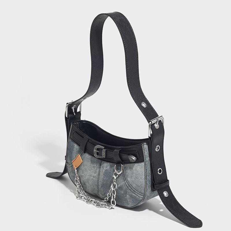 Sweet Cool Hot Girl Denim Underarm Bag - Elite Essence Store