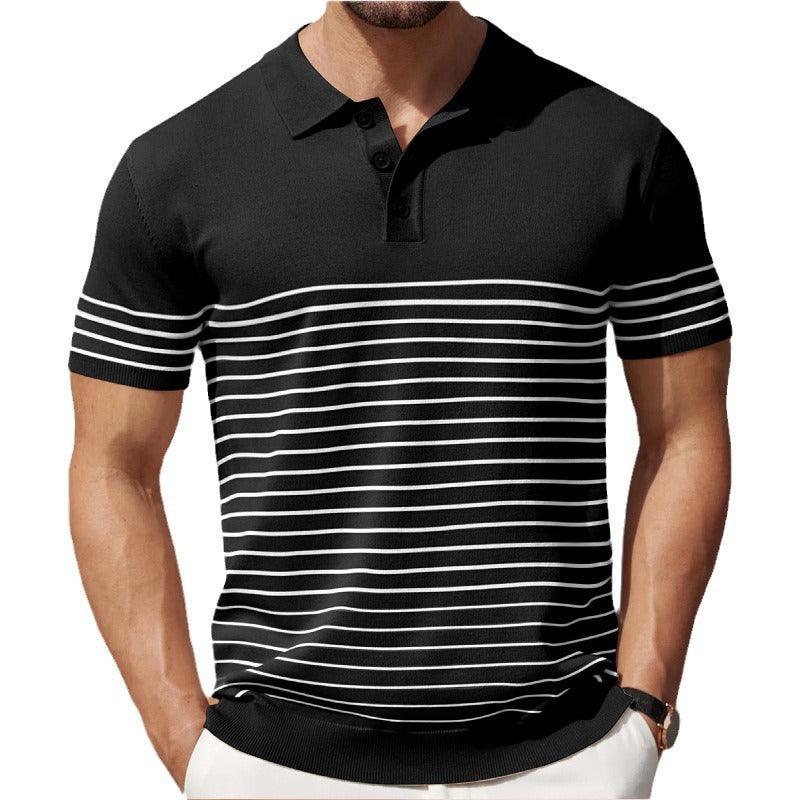 Men's Casual Non-Pilling Striped Sweater - Elite Essence Store