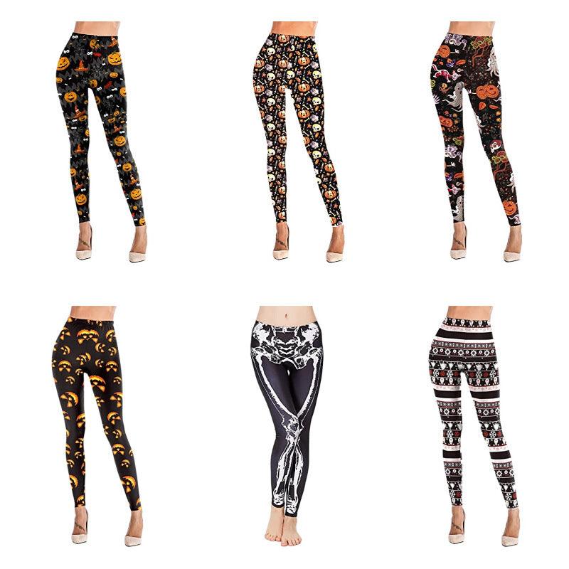 Halloween Women's Printed Slim Fit Stretch Yoga Pants - Elite Essence Store