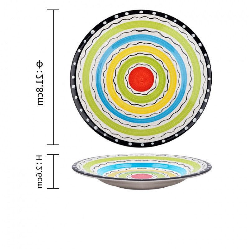 Underglaze ceramic steak western plate - Elite Essence Store