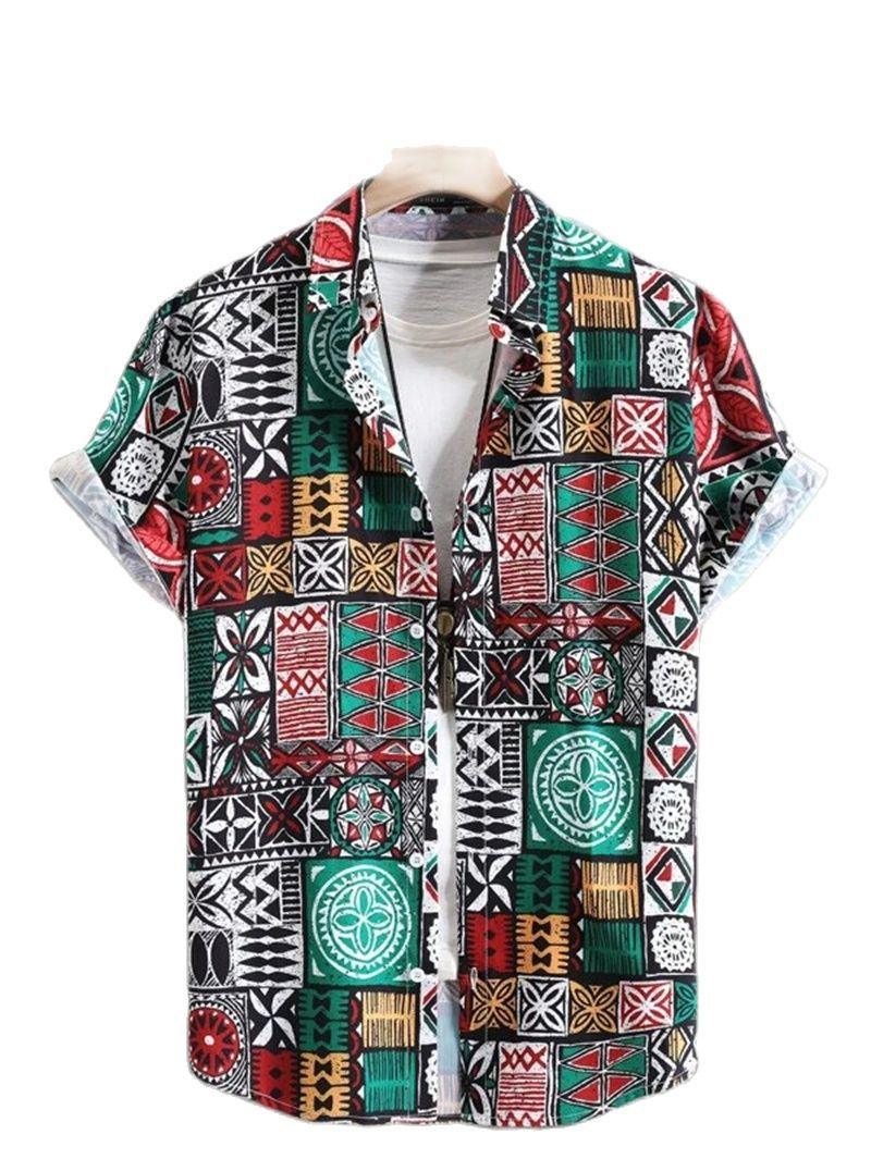 Vintage Shirt Hawaiian Loose Breathable Men's Clothing - Elite Essence Store