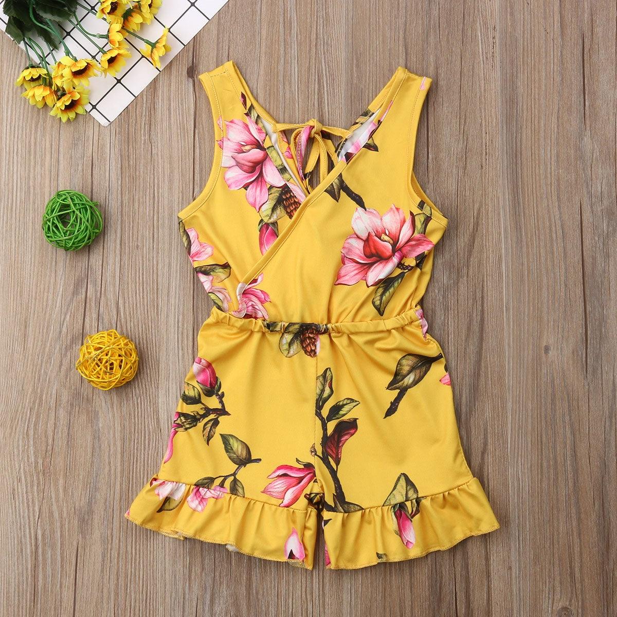 Summer Girls baby girl Floral Outfits Clothes - Elite Essence Store