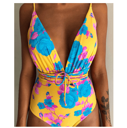 One Piece Swimsuit Backless Monokini Swimwear Women - Elite Essence Store