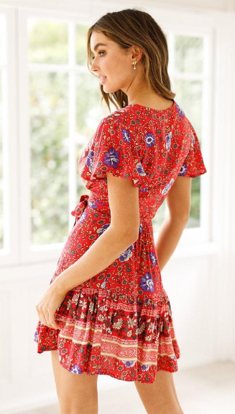 Mia Floral Holiday Beach Dress - Elite Essence Store