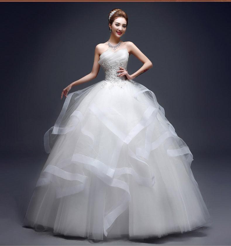 One-shoulder Wedding Dresses Are Neatly Slim - Elite Essence Store