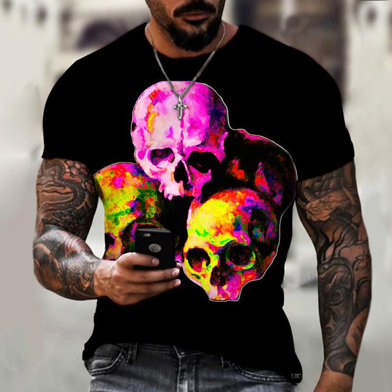 Summer Men's 3D Digital Printing T-shirt Short Sleeve - Elite Essence Store