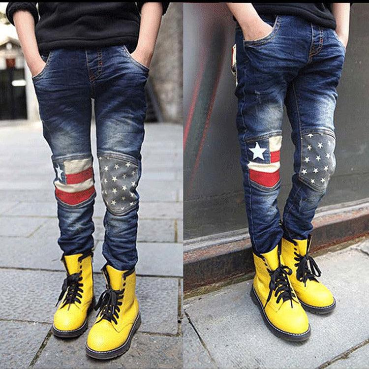 Boy patchwork jeans - Elite Essence Store