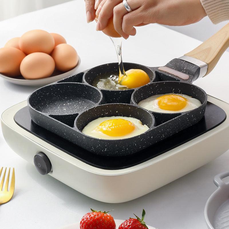 Four-hole Non-stick Small Flat Bottom Fried Egg Dumpling Pot - Elite Essence Store