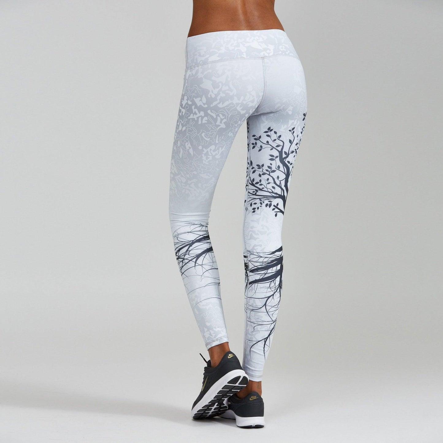 Branch Print Hip High Waist Sports Leggings - Elite Essence Store