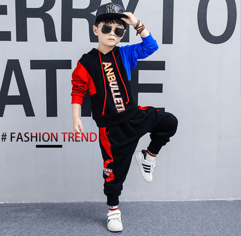 Boys spring suit new Korean children's clothing in the big boy boy long-sleeved sports two-piece suit tide clothes - Elite Essence Store