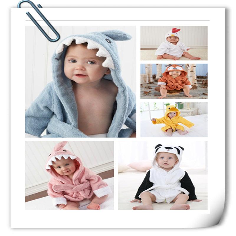 Children's Hooded Absorbent Animal-shaped Bathrobe - Elite Essence Store