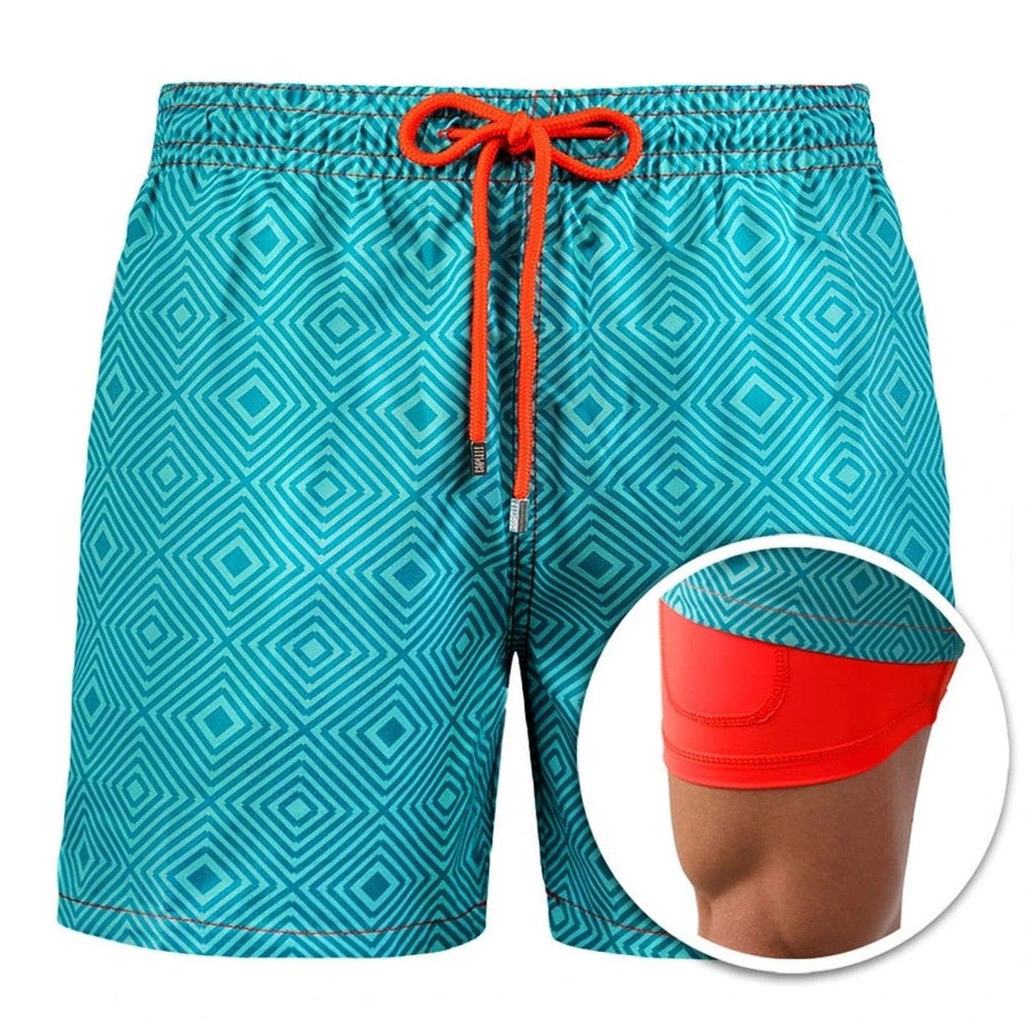 European And American Shorts Men's Beach Pants Sports Pants Printed Double Shorts - Elite Essence Store