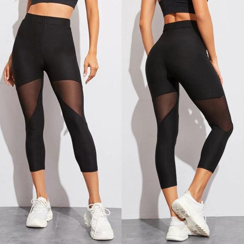 Women Leggings Gothic Insert Mesh Design Trousers Pants Big - Elite Essence Store