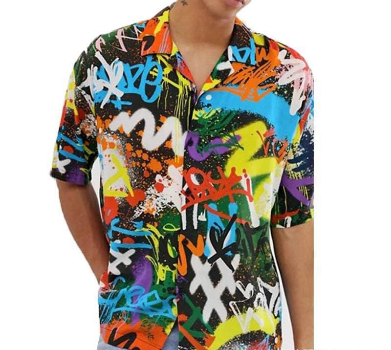 Men's Short Sleeve Printed Shirt Summer Hawaiian Beach Men's Shirt - Elite Essence Store