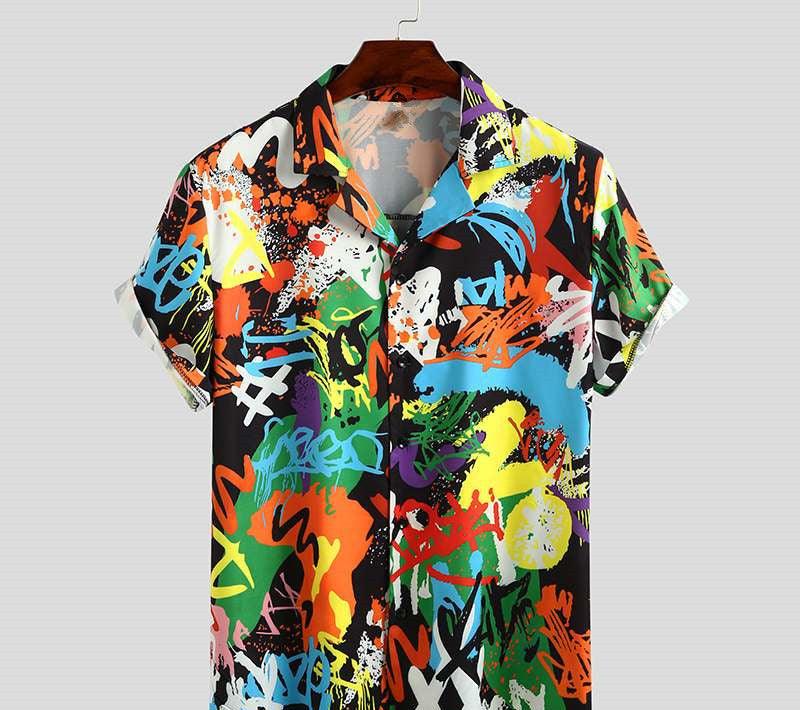 Men's Short Sleeve Printed Shirt Summer Hawaiian Beach Men's Shirt - Elite Essence Store