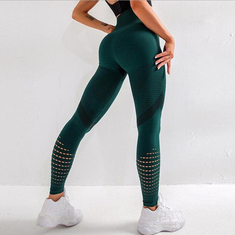 Quick-drying Breathable High-waist Mesh Tight Yoga Pants - Elite Essence Store