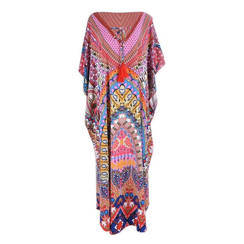 Print Robe Beach Bikini Blouse Dress - Elite Essence Store