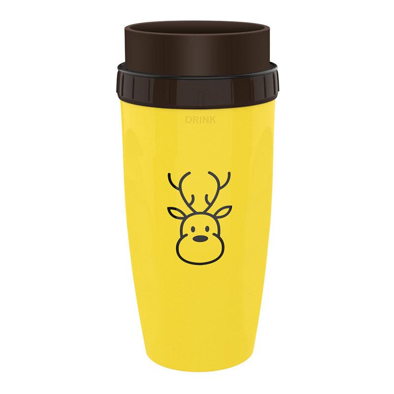 No Cover Twist Cup Travel Portable Cup Double Insulation Tumbler Straw Sippy Water Bottles Portable For Children Adults - Elite Essence Store
