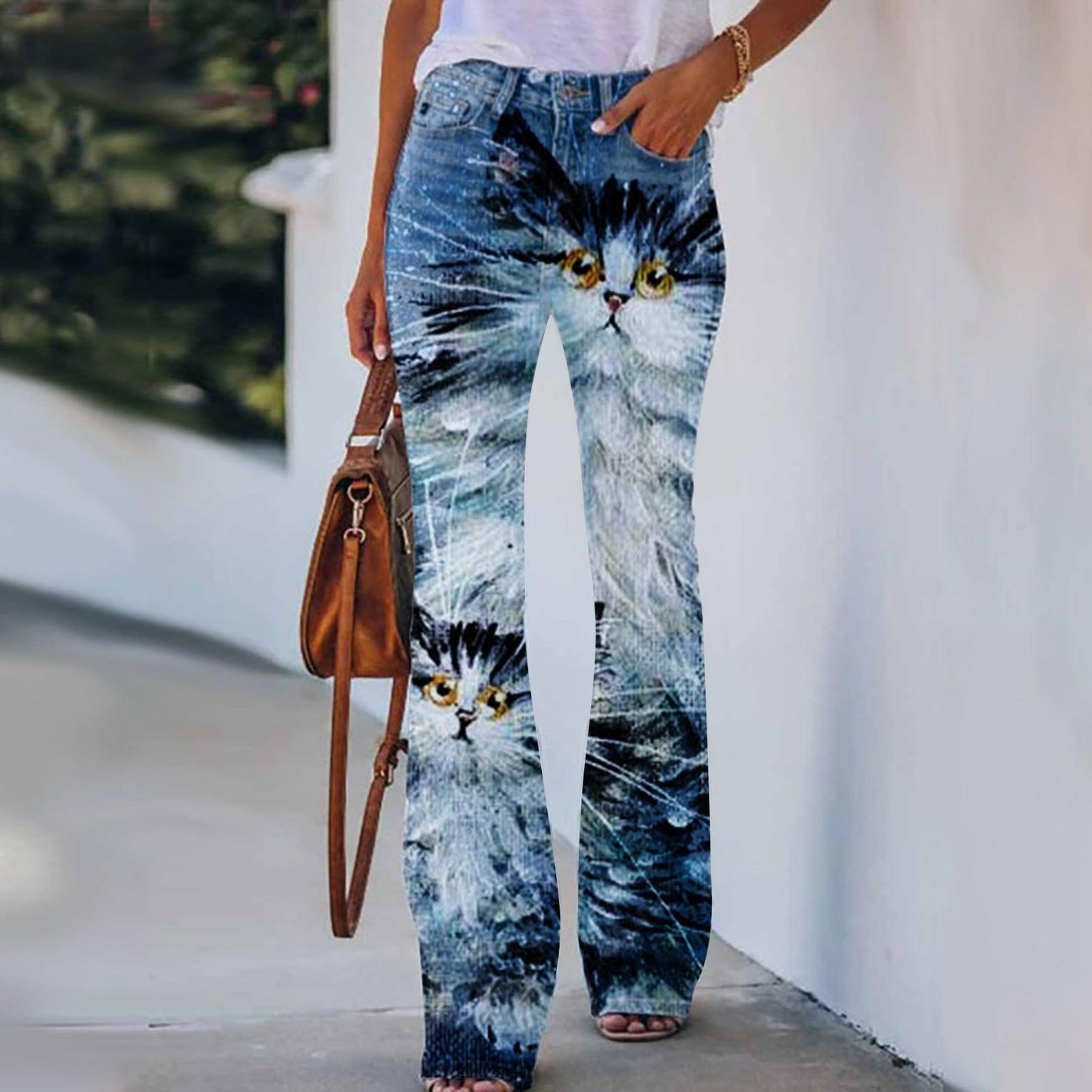 Summer New Flower-bird Print Women's Trousers - Elite Essence Store