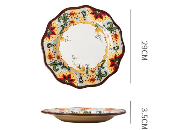 Underglaze Ceramic Tableware Bohemian Household Dishes - Elite Essence Store