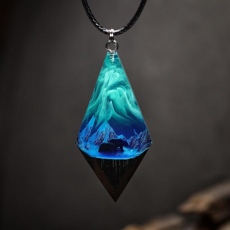 Aurora Resin Luminous Pendant Necklace - Elite Essence Store