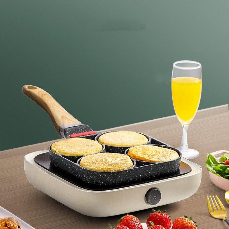 Four-hole Non-stick Small Flat Bottom Fried Egg Dumpling Pot - Elite Essence Store