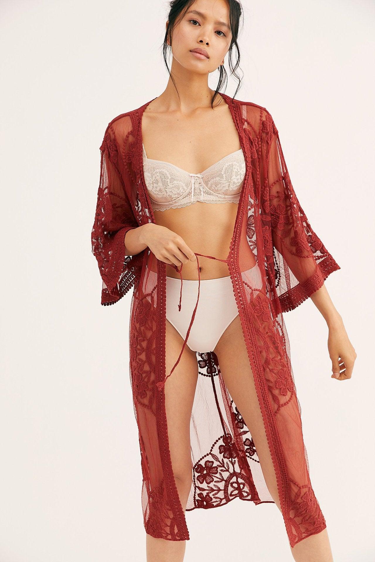 Lace Mesh Crochet Beach Jacket - Elite Essence Store