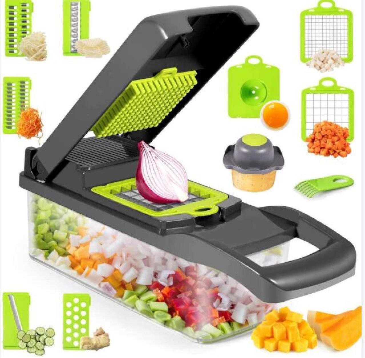 12 In 1 Manual Vegetable Chopper Kitchen Gadgets Food Chopper Onion Cutter Vegetable Slicer - Elite Essence Store