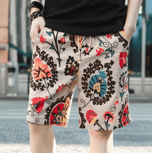 Men Linen Beach Shorts - Elite Essence Store