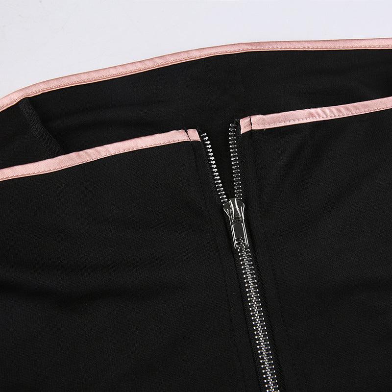 Bow Splicing Package Edge Contrast Color Sleeveless Tube Top - Elite Essence Store