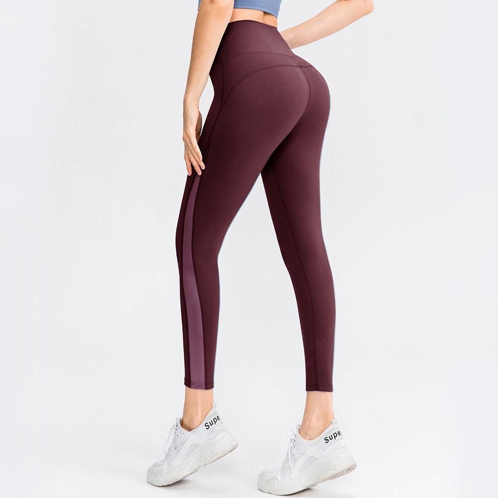 Yoga Pants Female Brocade Double-sided Nude Feel No Embarrassment Line - Elite Essence Store