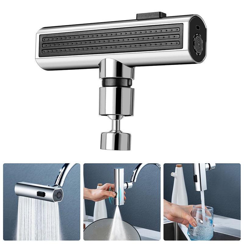 Kitchen Faucet Waterfall Outlet Splash Proof Universal Rotating Bubbler Multifunctional Water Nozzle Extension Kitchen Gadgets - Elite Essence Store