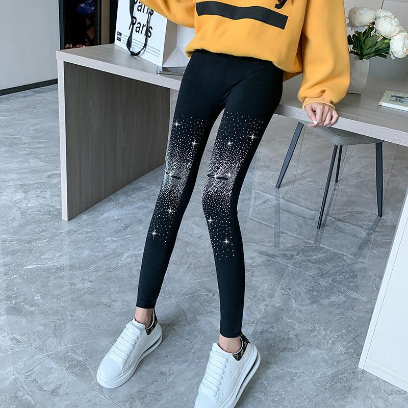 Shiny Rhinestone Leggings For Women - Elite Essence Store