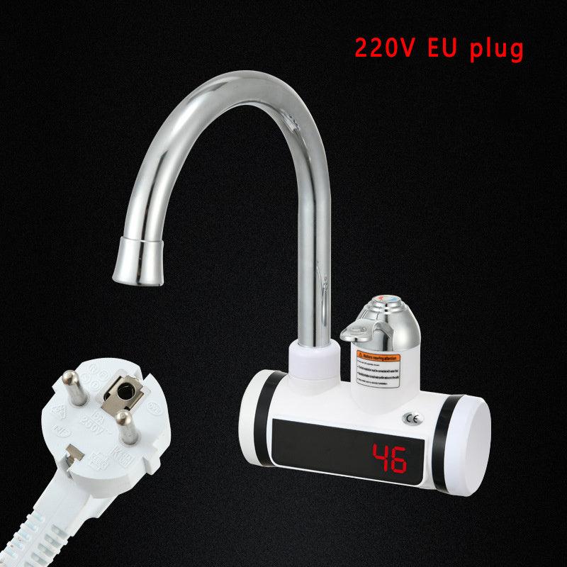 Water Heating Faucet 3000w Instant Hot Electric Faucet Water Heating Tap With LED Display EU Plug 220V Tempreature Faucet - Elite Essence Store