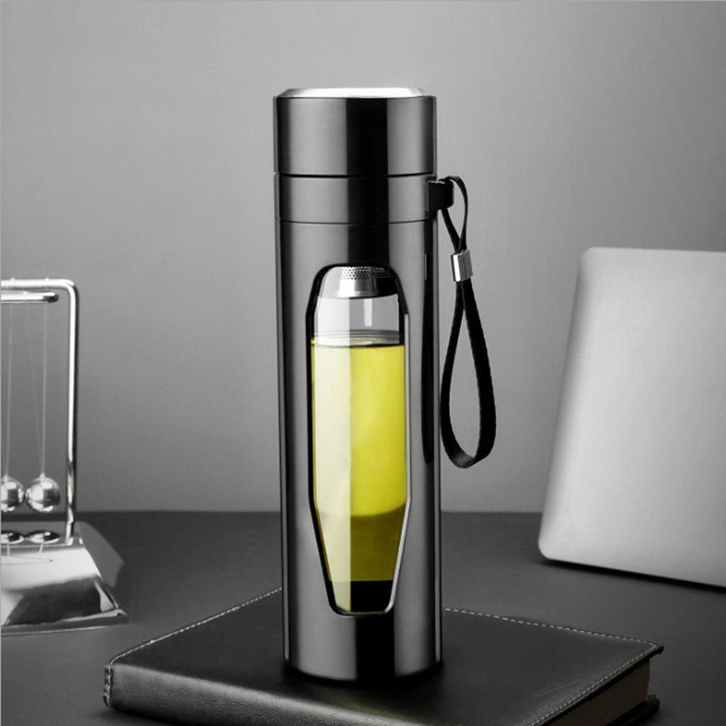 Glass Water Bottle Coffee Tea Cup Infuser With Lid Filter - Elite Essence Store