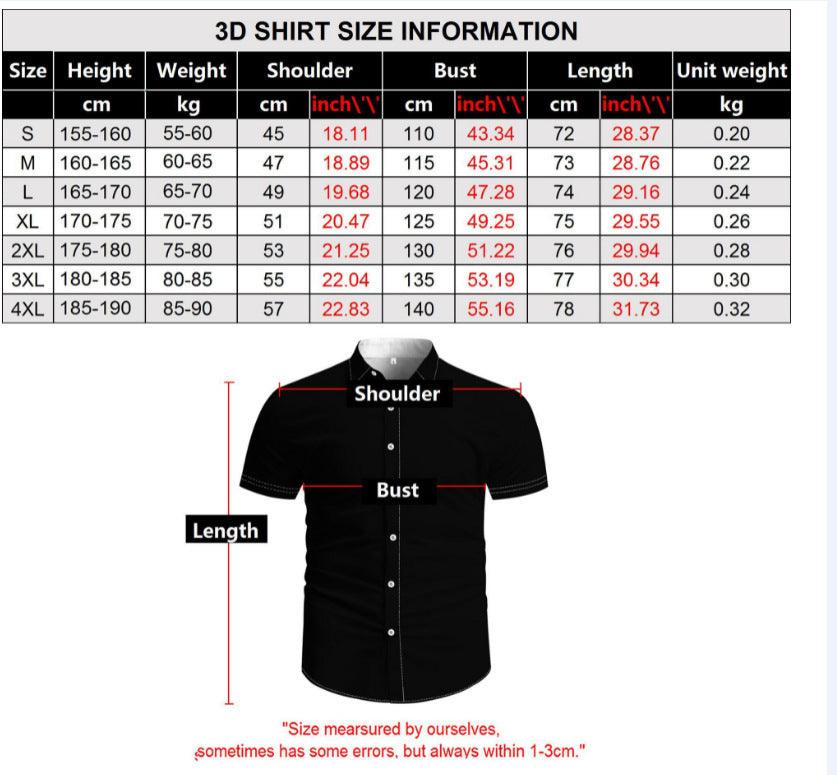 Men's Fashionable Temperament 3D Printed Shirt Top - Elite Essence Store