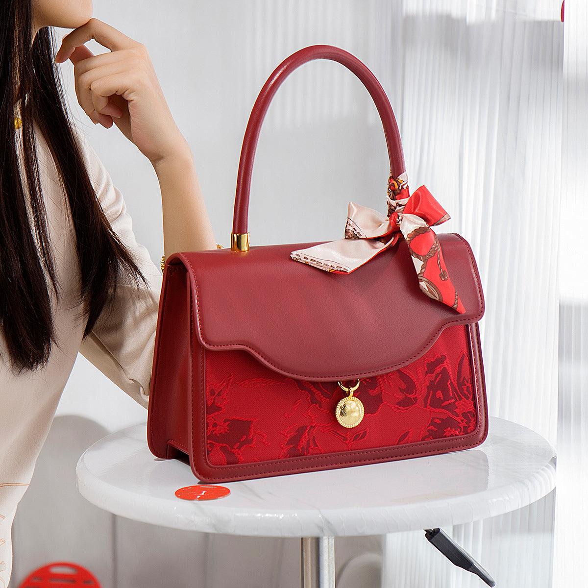 Red Wedding Bag Bridal Bag Women's New Large Capacity - Elite Essence Store