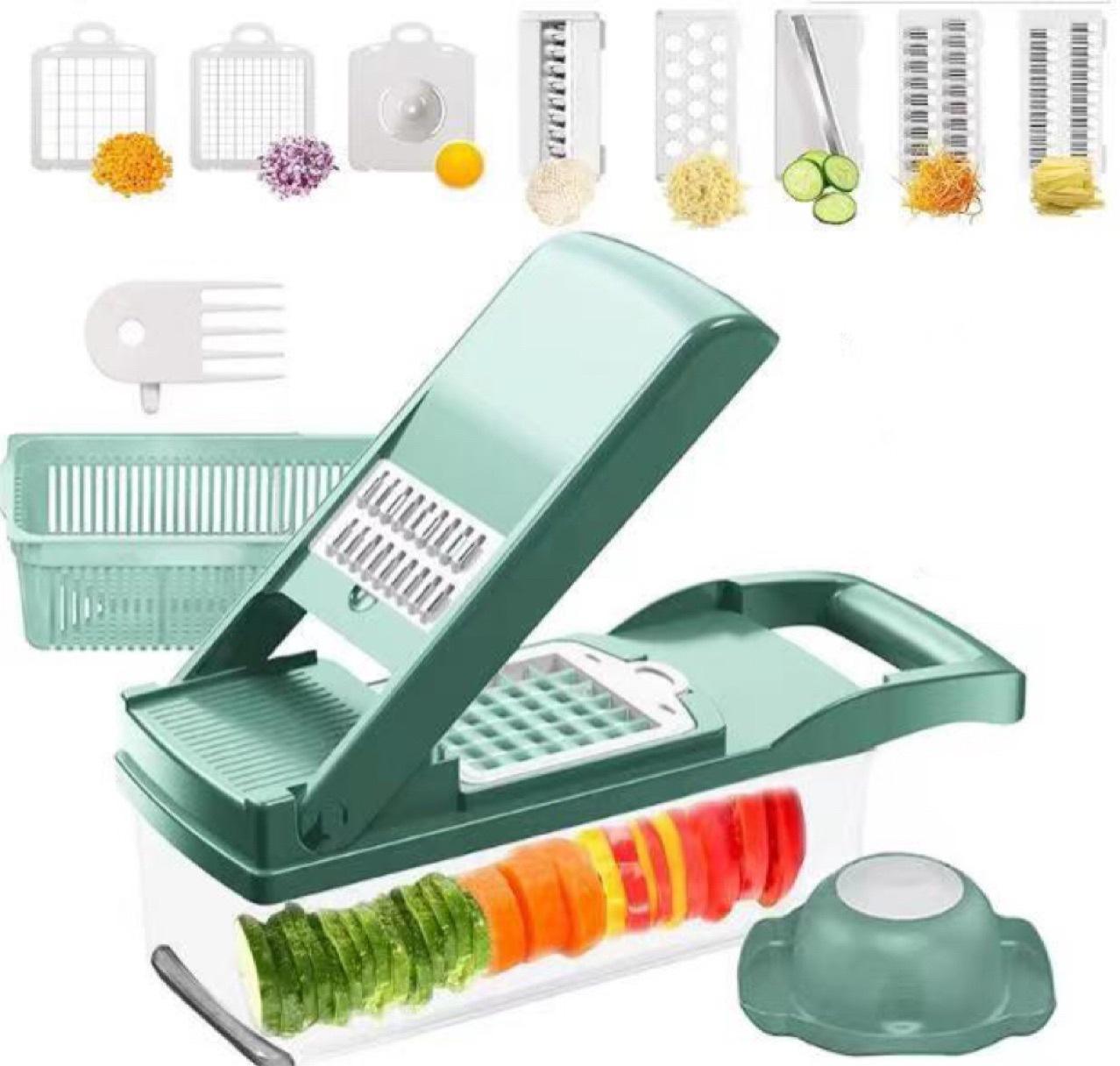 12 In 1 Manual Vegetable Chopper Kitchen Gadgets Food Chopper Onion Cutter Vegetable Slicer - Elite Essence Store