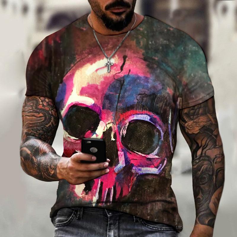 Summer Men's 3D Digital Printing T-shirt Short Sleeve - Elite Essence Store