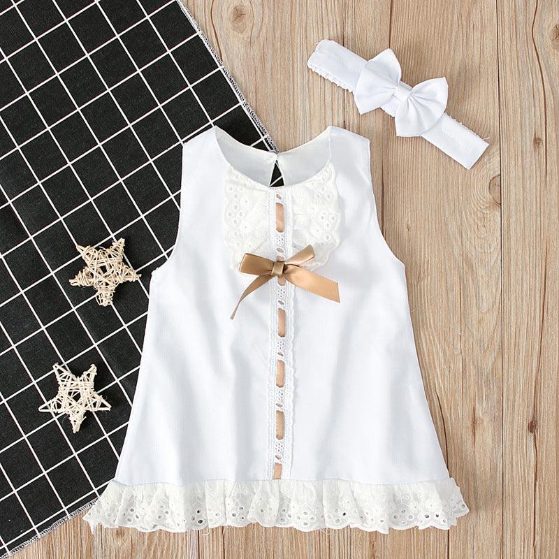 Girls baby sleeveless bow skirt - Elite Essence Store