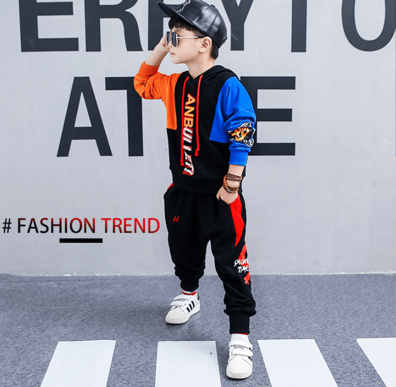 Boys spring suit new Korean children's clothing in the big boy boy long-sleeved sports two-piece suit tide clothes - Elite Essence Store