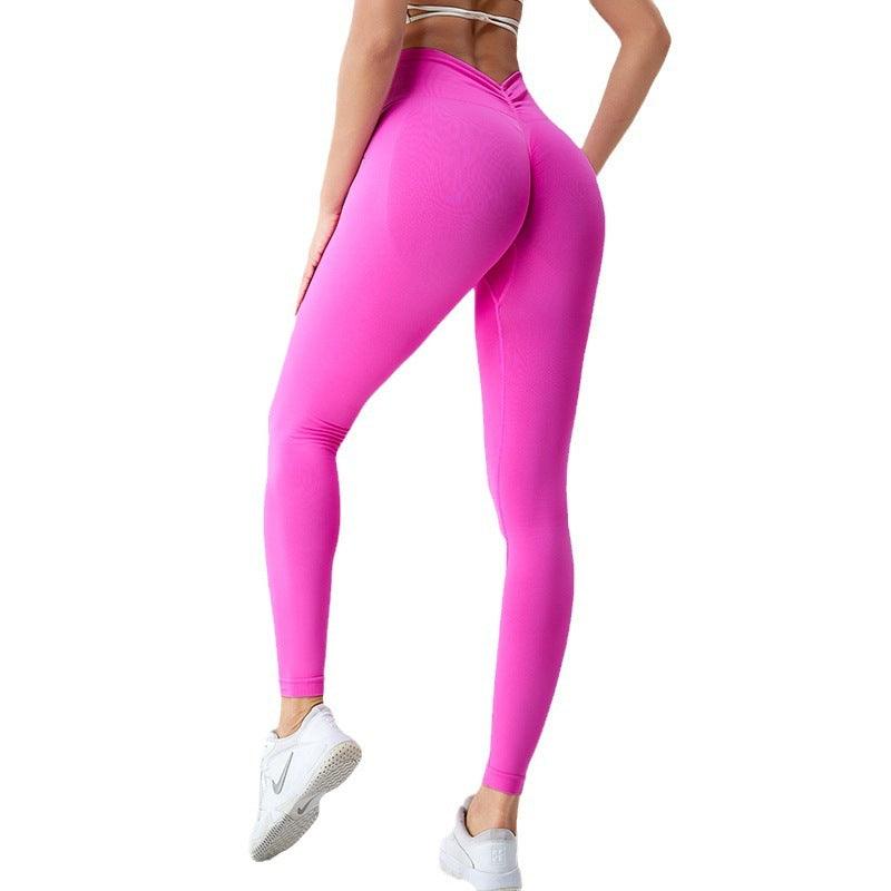 Outdoor Running Fitness Pants Women's Peach Hip Raise Seamless Sports Tights - Elite Essence Store