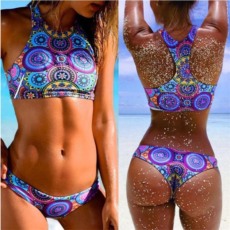 New Low Waist Triangle Bikinis High Neck Brazilian Swimwear Swimsuit Swimsuit Bikini Set Brazilian Beachwear Biquini - Elite Essence Store