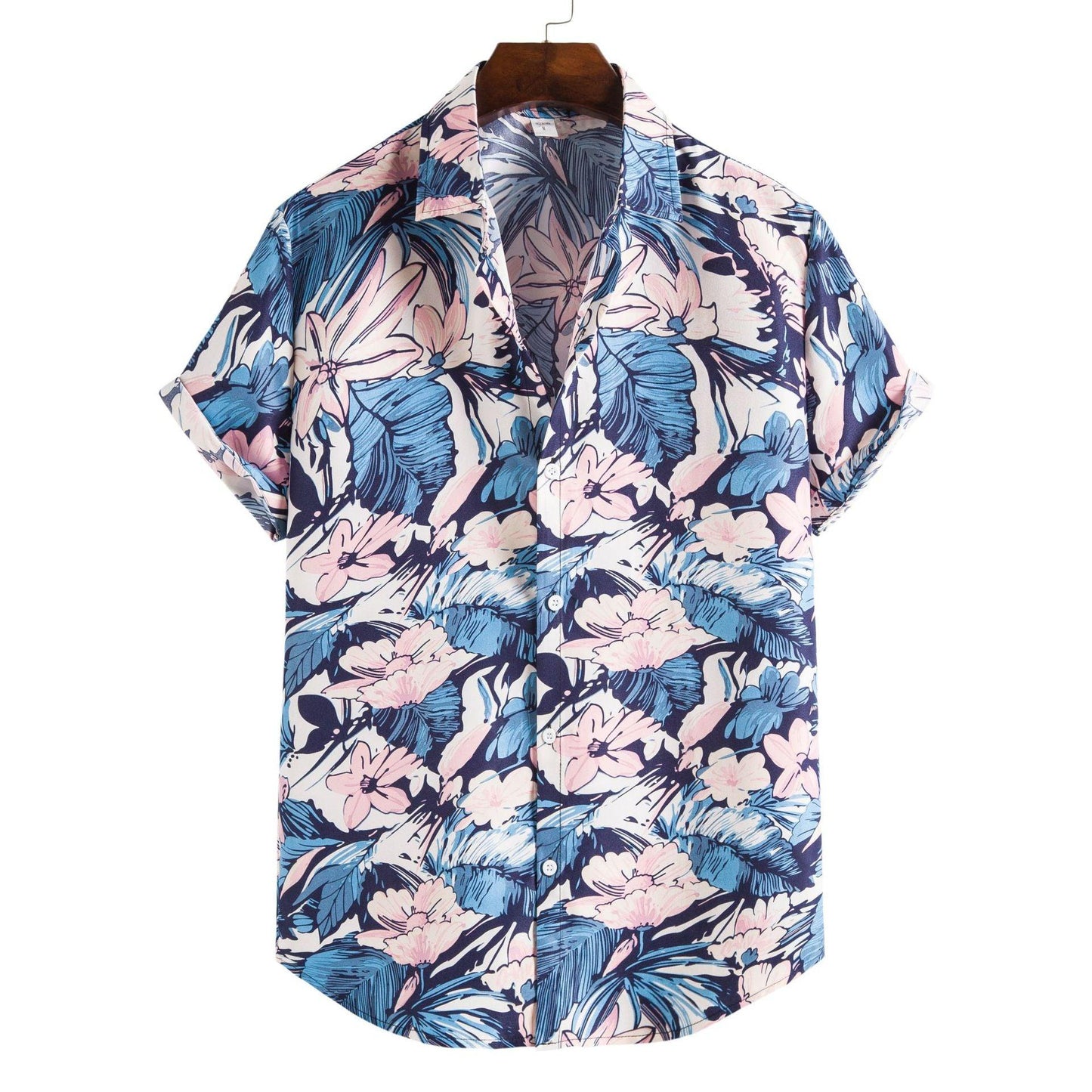 Printed Casual Men's Short-sleeved Shirt Lapel - Elite Essence Store