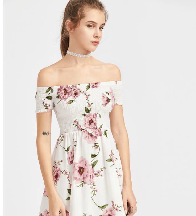 Strapless shoulder beach dress - Elite Essence Store