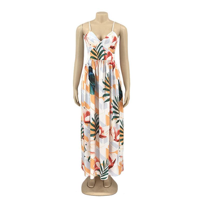 Hot Selling Fashion Strap Print Beach Dress - Elite Essence Store